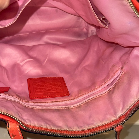 Coach 2010 Orange Tote with Scarf and Hang tag - has Callouts - Picture 6 of 13